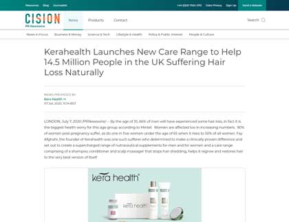In the press – Kerahealth Launches New Care Range