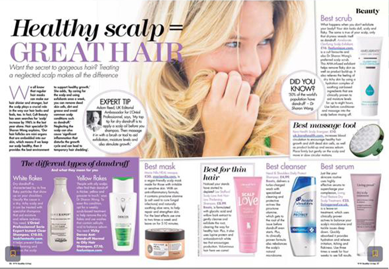 In the press - Healthy scalp, Great Hair